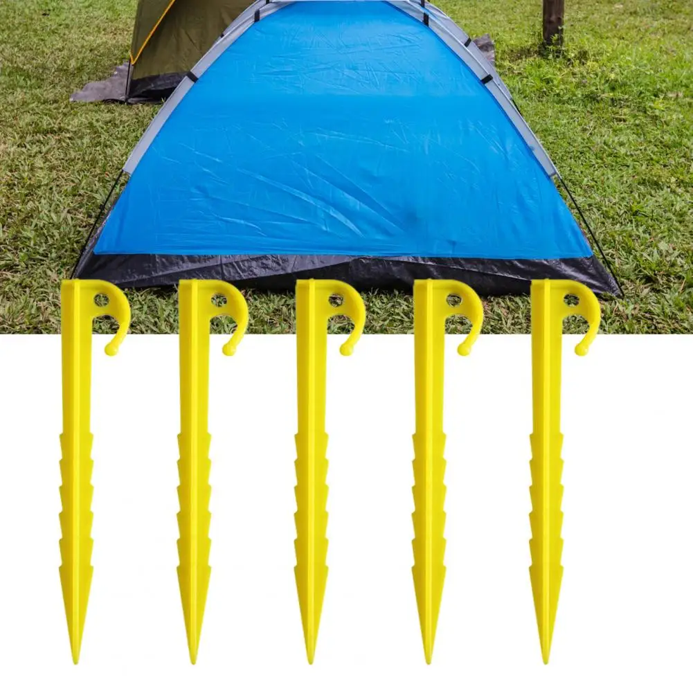 Thick 5Pcs Useful Stable Performance Tent Hook Stake Anti-fading Tent Spike Anti-rust   for Canopy