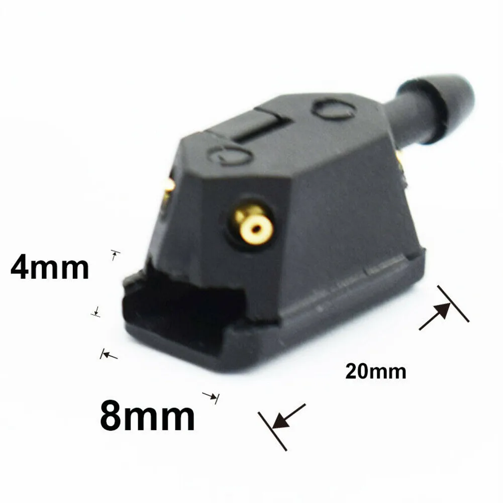 Wiper Blade Arm Washer Nozzle 2pcs Set Adjustable Black Fits Wiper Systems Left Right High Quality Replacement