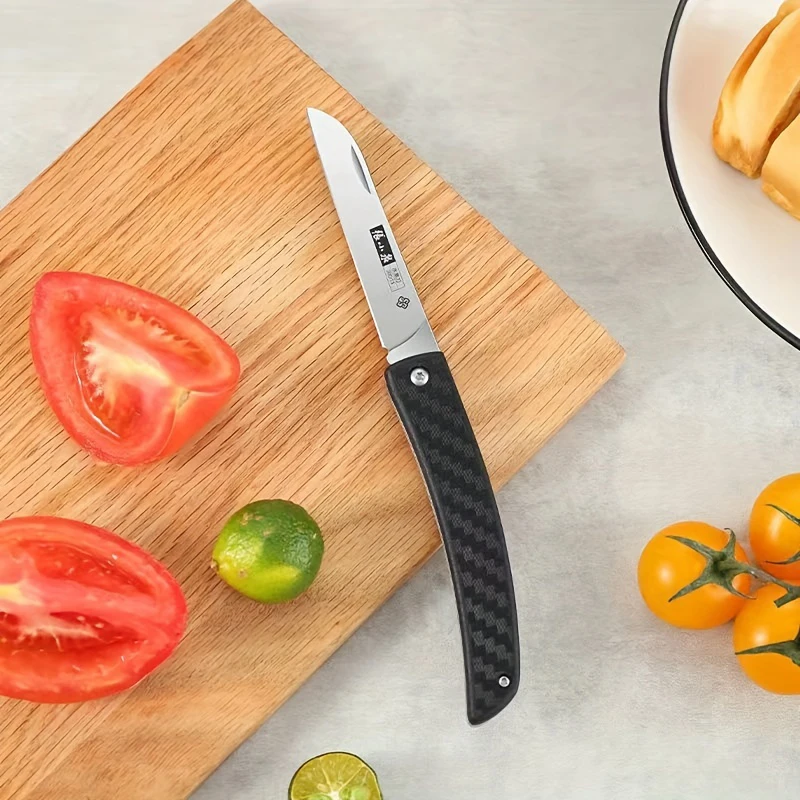 Fruit knife, paring knife, outdoor camping hiking picnic with portable folding pocket knife