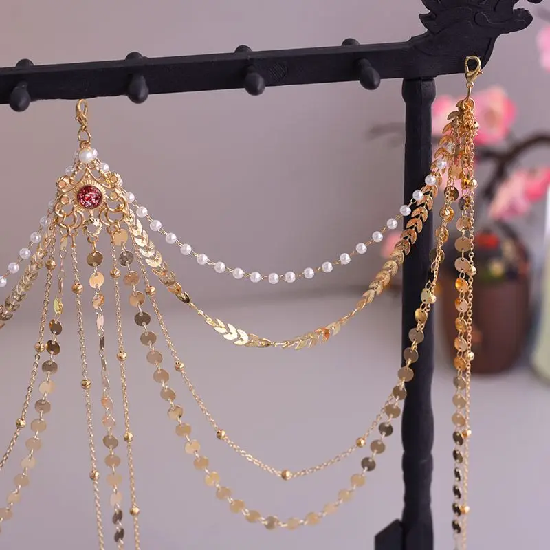 New Vintage Golden Waist Pendant Hanfu Mamian Skirt Waist Chain Exotic Original All-match Tassel Accessories