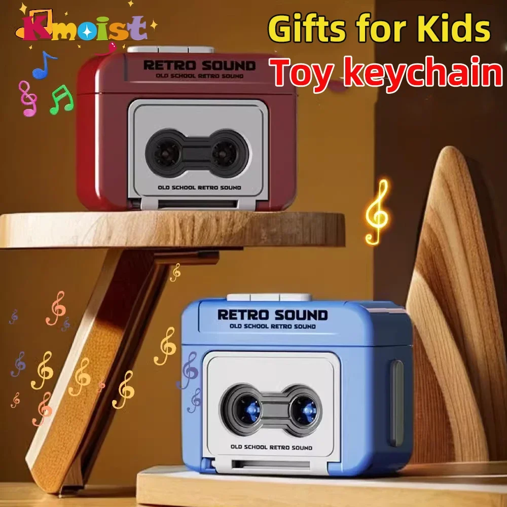 New Mini Recordable Music Box Key Chain Decoration Fidget Toys Musical Electric Mini Recorder Music Toy for Kids Christmas Gifts