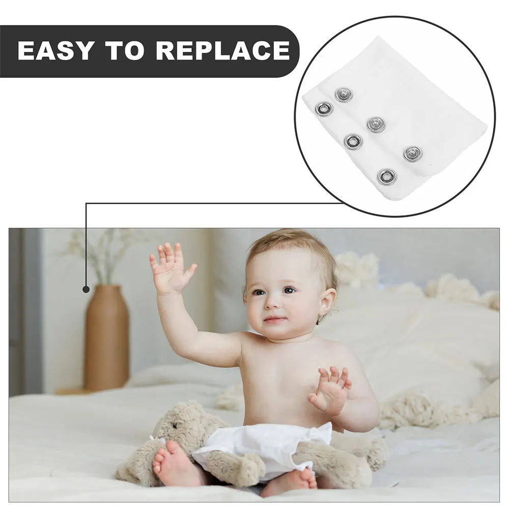 

7Pcs Baby Bodysuit Extender Double Layer Cotton Snap Adjustable Length Extenders for Newborn Toddler Jumpsuit Soft Breathable