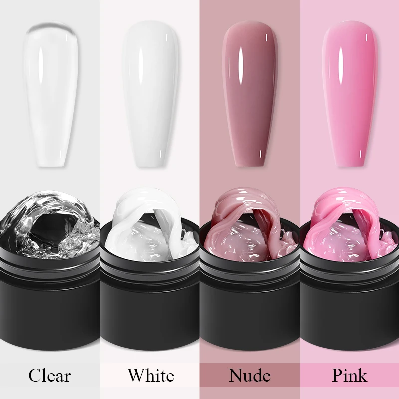 Treffen Sie sich über 4 teile/satz Auroras Antihaft Hand solide Verlängerung Gel Nagellack Finger verlängerung Nail Art Hartgel Lack ﻿