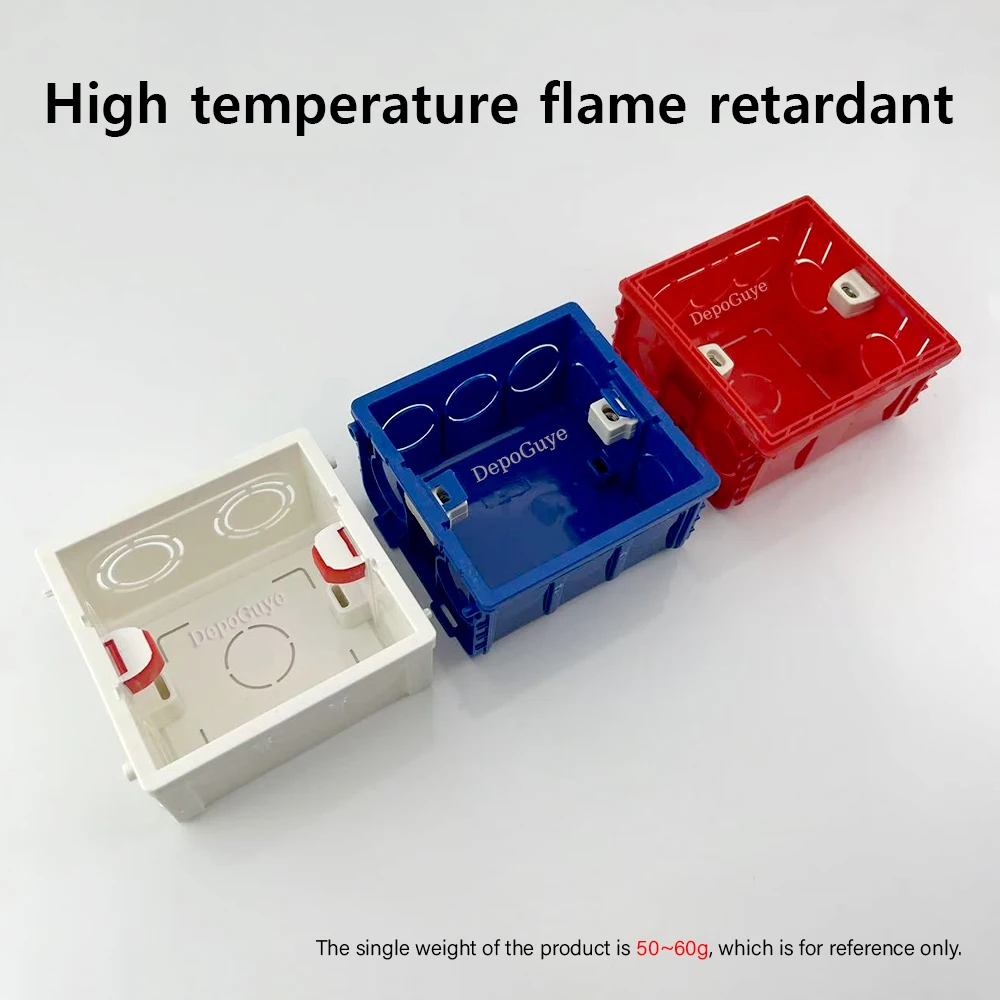 Model 86 General Electric mounting box, switch socket junction box hidden inside mounting box, electrical socket and accessories