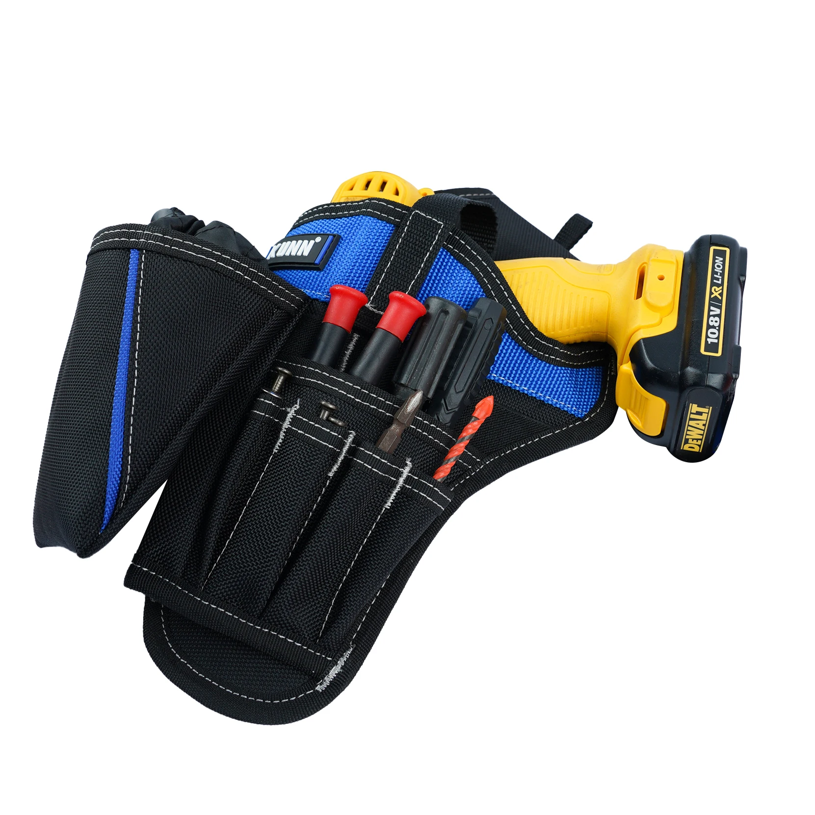 MELOTOUGH Drill Holster Impact Driver Holster with Bit Pouch Heavy Duty Impact Holster for Tool Belt