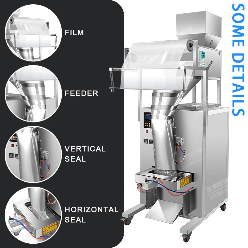 ماكينة تغليف عمودية أوتوماتيكية متعددة الوظائف للأطعمة الخفيفة ورقائق البطاطس والفشار ورقائق الموز وأكياس كبيرة