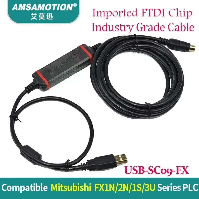 USB-SC09-FX Adapter Suitable For Mitsubishi FX Series PLC SC-09 Programming Cable FX0N FX1N FX2N FX0S FX1S FX3U FX3G