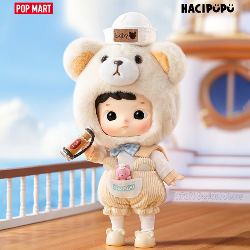 

POPMART HACIPUPU Captain Little Bear Toys Doll Cute Anime Figure Desktop Ornaments Collection Gift