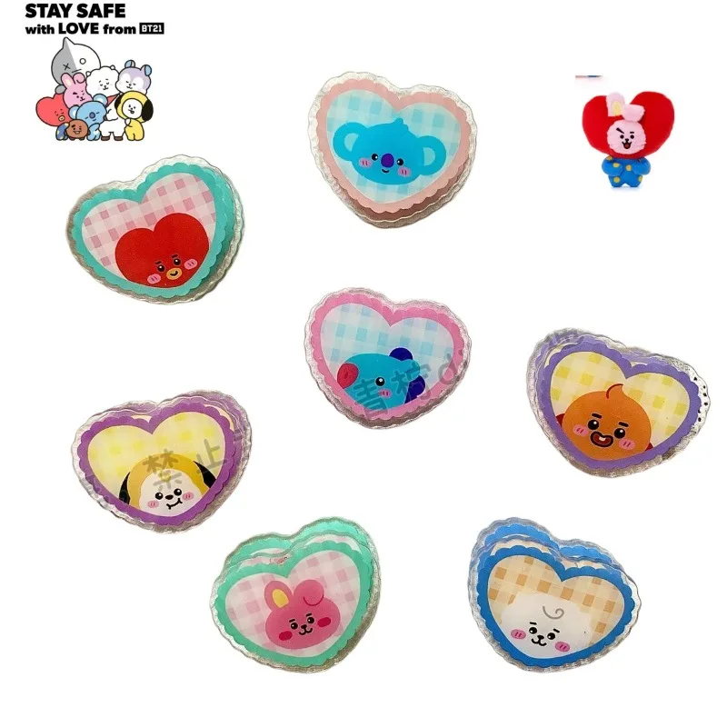 

New BT21 Koya RJ Mang Chimmy Tata Cooky Shooky Double-sided Acrylic PP Folder Student Stationery File Memo Folder Accessories