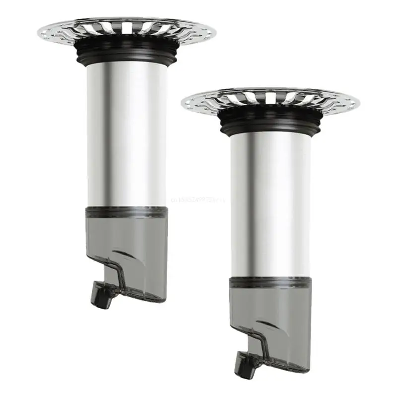 Set of 2 High Efficiency Sink Strainers Drain Guards Easy Installs with Not Clog Protections to Block Unpleasant Smells