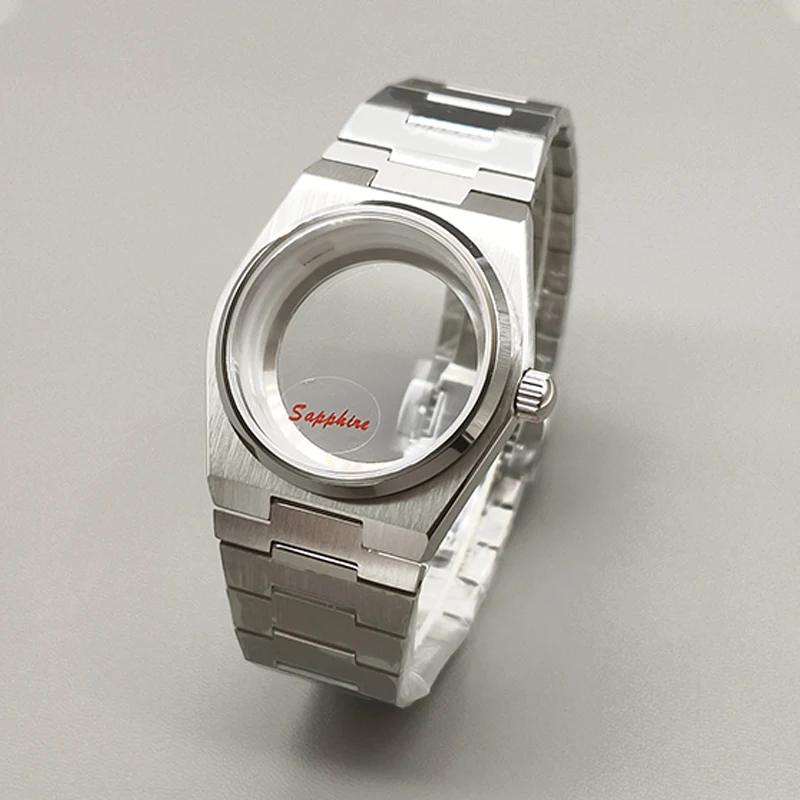 40mm Silver PRX Super Player Watch Case Sapphire Glass Fit For NH35 NH36 NH38 4R Movement Multi-Color Dial Hands Parts Refit