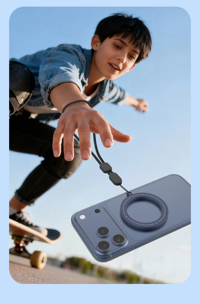 Handy-Lanyard für MagSafe Magnetring, Trageband für iPhone 17 16 15 Samsung Xiaomi, Mehrere Farboptionen – Detail 6