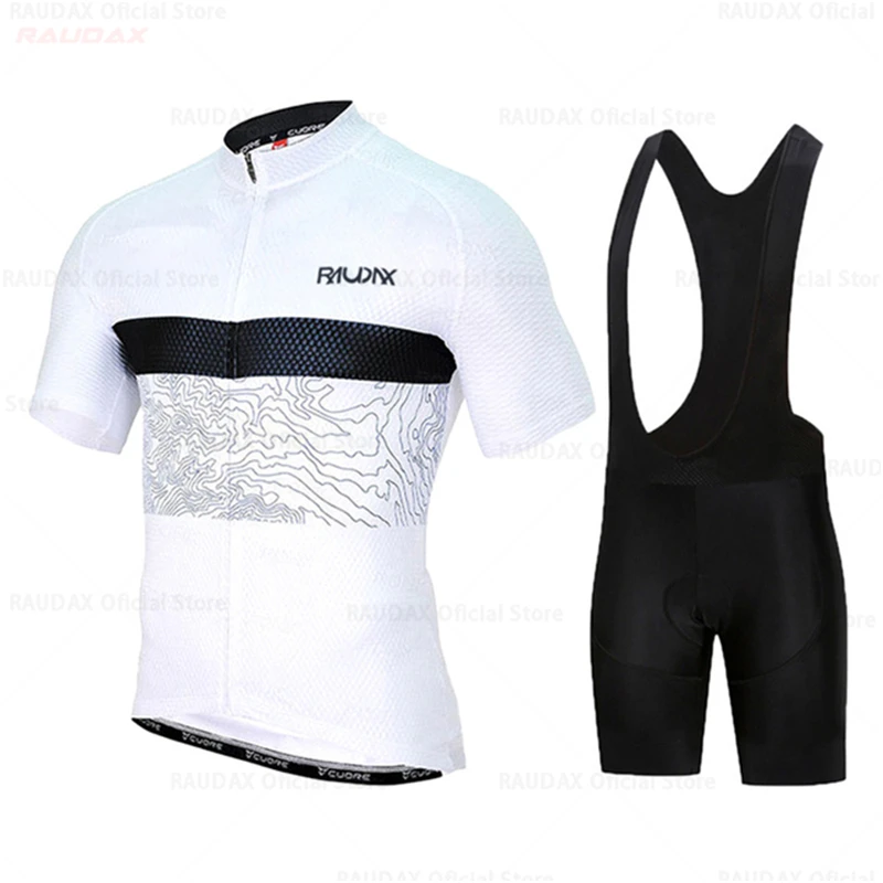 

RAUDAX-Breathable Cycling Jersey Set for Men, MTB Bicycle Suit, Pro Team Racing Uniform, Cycling Clothes, Summer, 2023