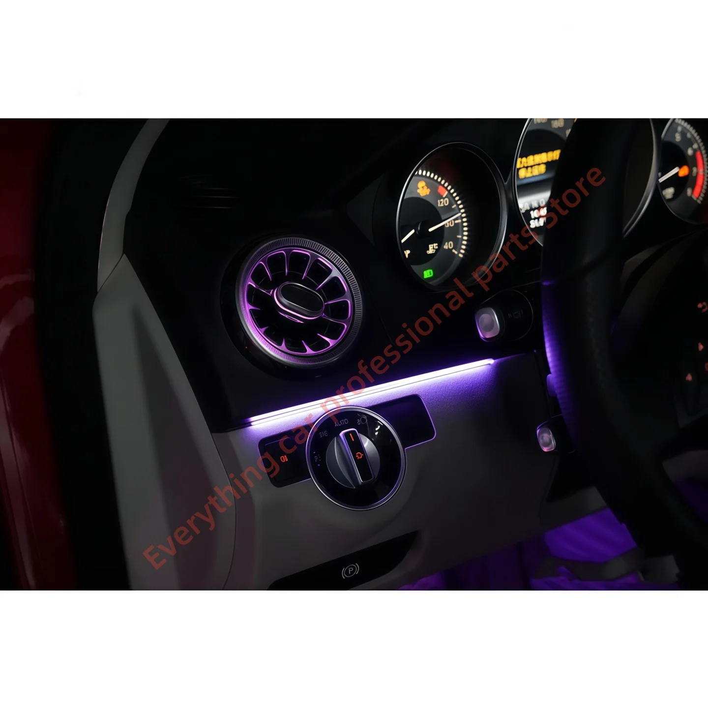 メルセデスベンツCクラスW204ダッシュボードLEDベントドアトリムライト