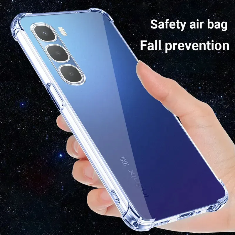 ل انفينيكس هوت 60 برو بلس + 60i i Hot60 Hot60i Hot60Pro Hot60ProPlus حافظة سيليكون لينة حالات الهاتف وسادة هوائية غطاء شفاف