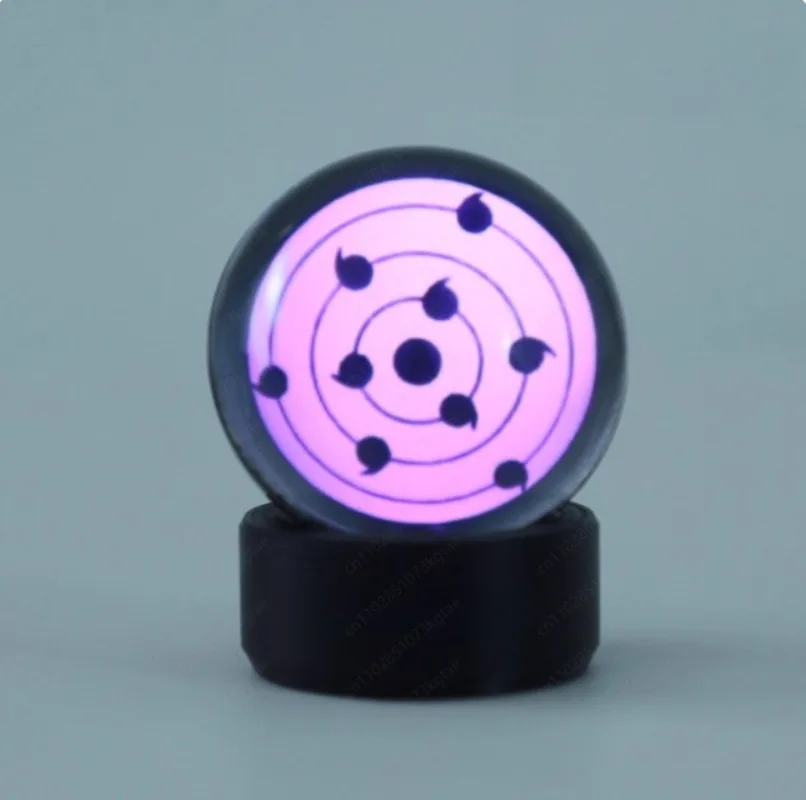 Hokage Uchiha Sasuke Kaleidoscope Write Wheel Eye with LED Music Rhythm Ornament Anime Peripheral