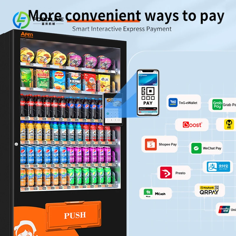 Automat samoobsługowy z bezgotówkowym płatnictwem dla wygodnego użytkowania
