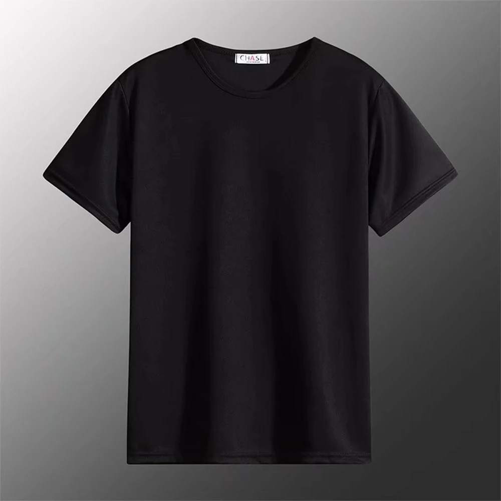 Men Summer Casual Loose Breathable Short Sleeve O-Neck T-Shirt Top Blouse Tee Cotton Fashion Solid Color Tee Tops