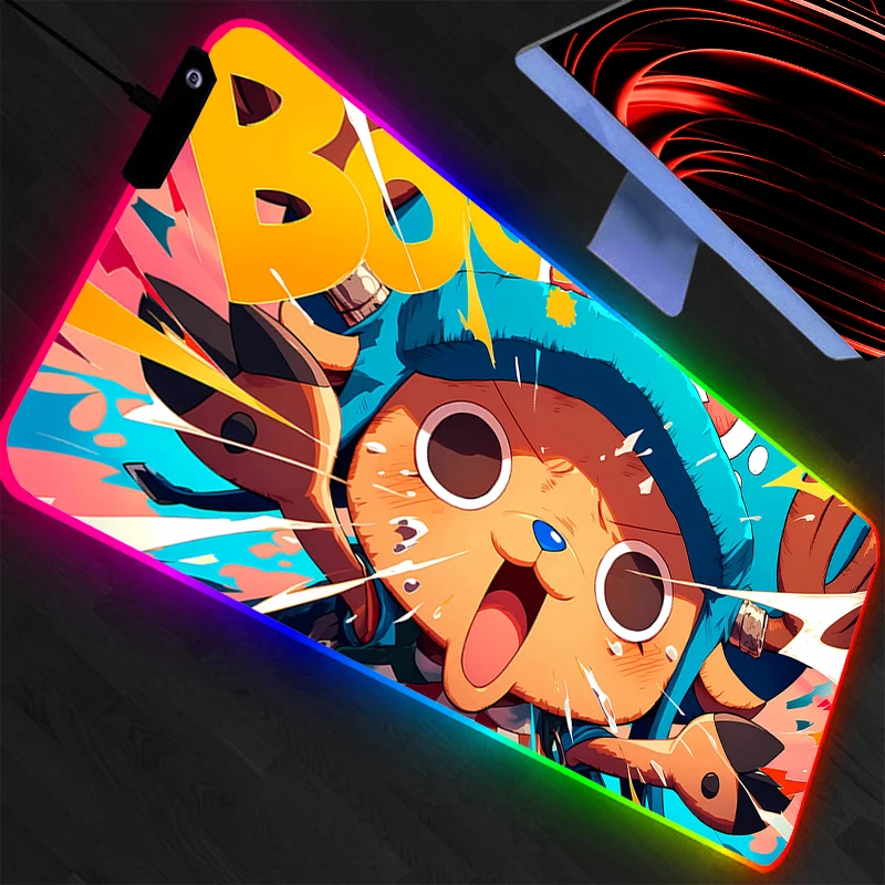 

One Piece RGB Large Mouse Pad Pc Speed For e-sports Players Backlight Laptop Computer Keyboard LED Xxl Mousepad Durable