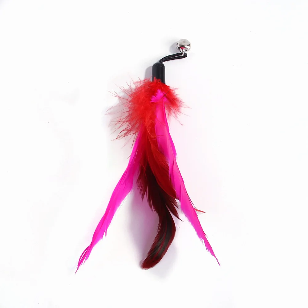 Retractable Pet Cat Caterpillar Feather Replacement Head Toy Set Funny Cat Stick Fishing Rod Cat Toys Interactive Pet Products