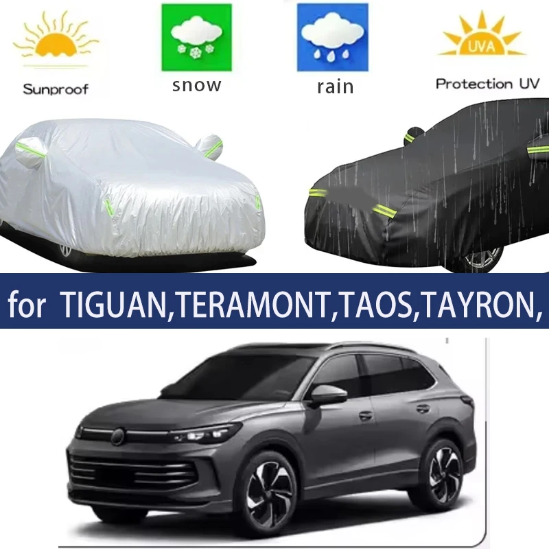 

for Volkswagen TIGUAN,TERAMONT,TAOS,TAYRON,Full Car Covers Outdoor Sun Anti UV Rain Snow Dust Protection Oxford Cloth Accessorie