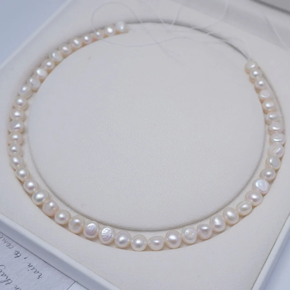 

Esiyni 100% Natural Freshwater Pearl Baroque Flat Beads Suitable for DIY Jewelry Necklace Bracelet Accessories for Holiday Gifts