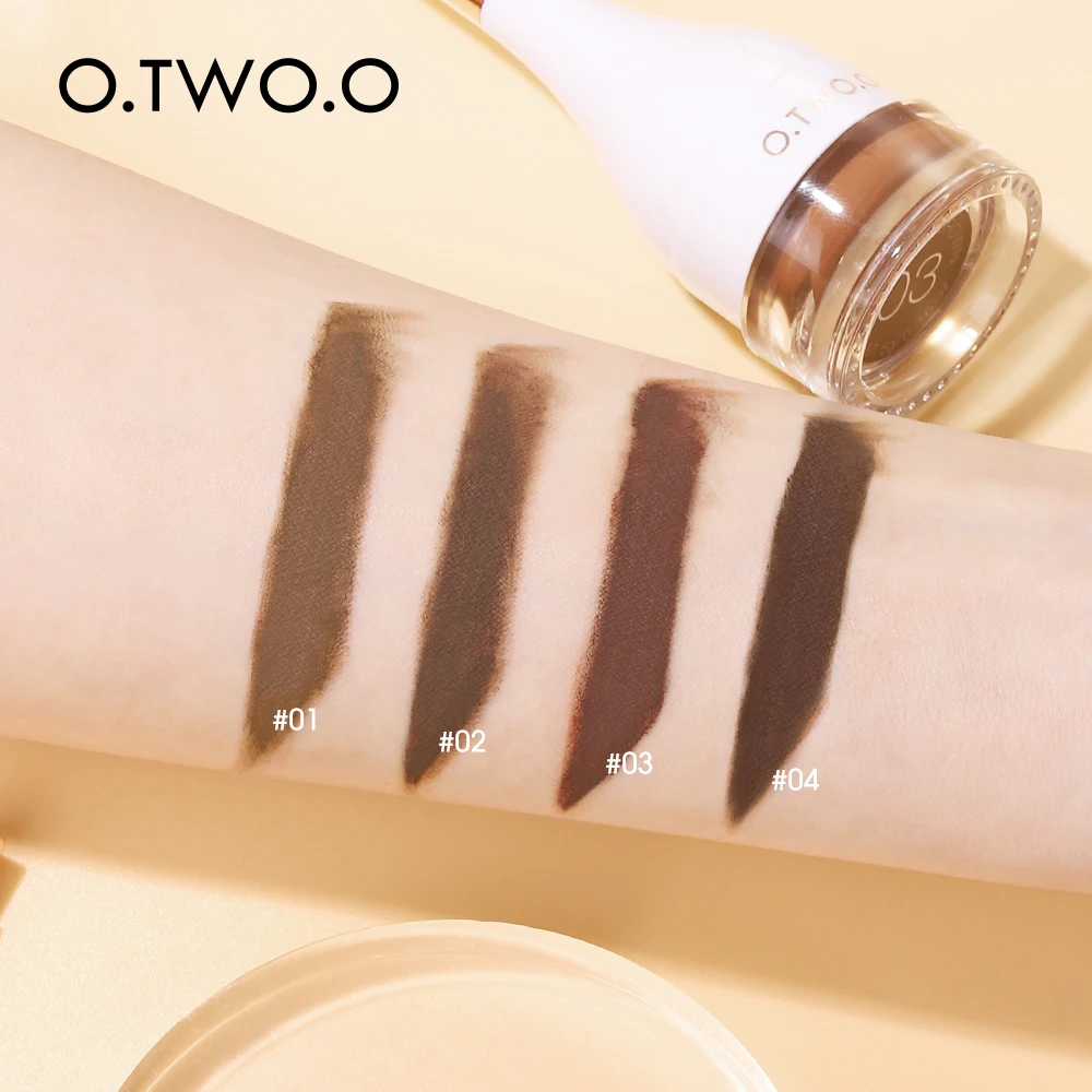 O.TW O.O Lông Mày Pomade Brow Mascara Tự Nhiên Chống Nước Lâu Dài Họa Tiết Kem 4 Màu Dán Điêu Khắc Brow Gel Với Bàn Chải