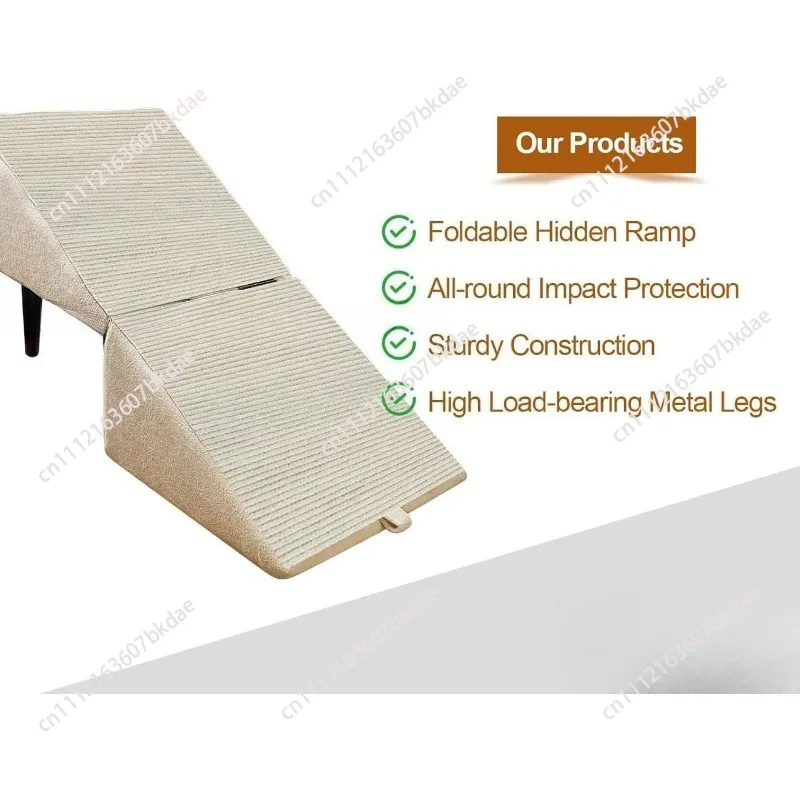 Dog Ramp For Bed Foldable Dog Vehicle Stairs Footrest Stool For Small Breed Animal Multi-functional Non-Slip Vehicle Safety Ramp