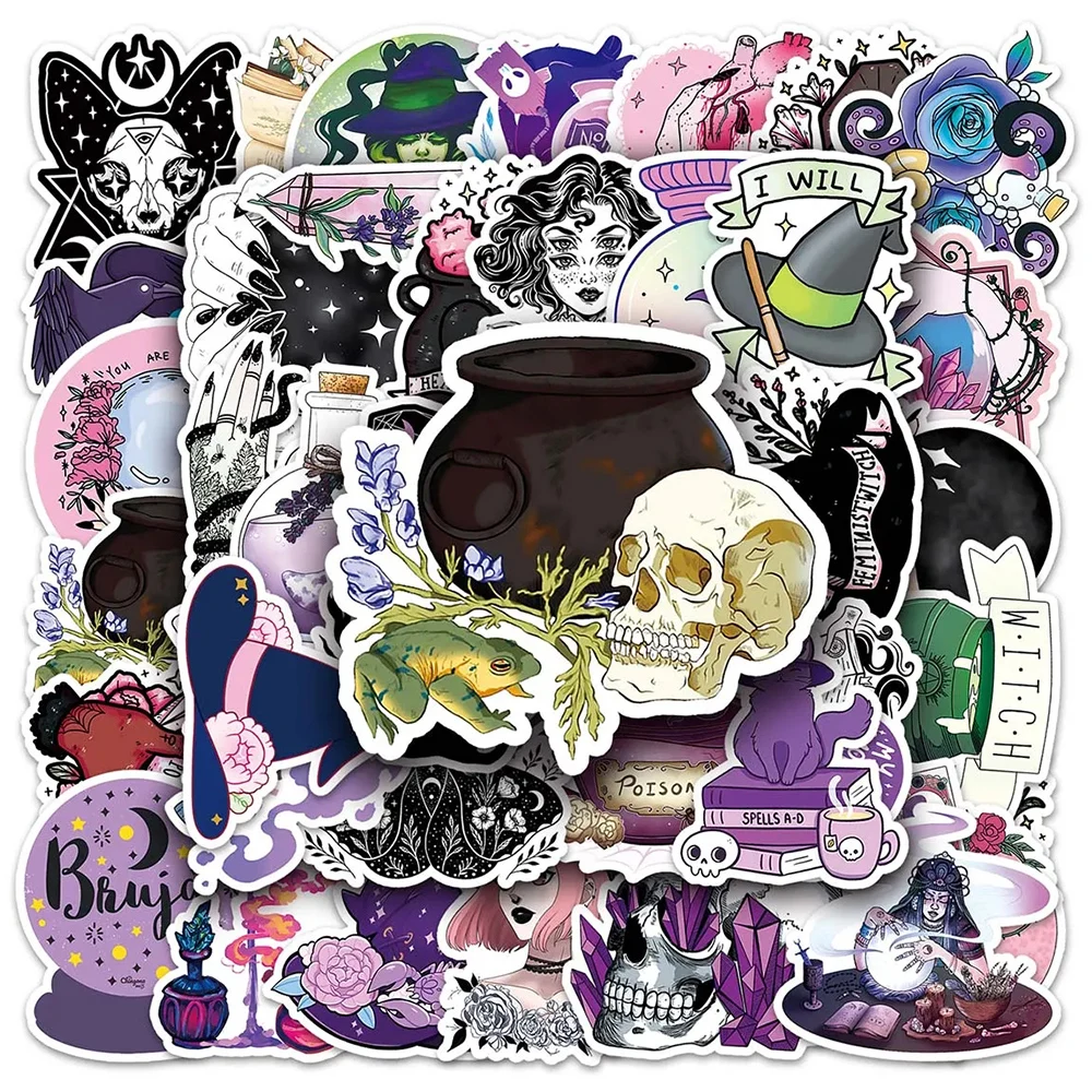 10/30/50PCS Apothecary Witch Graffiti Stickers Astrology Goth Decals Waterproof DIY Skateboard Motorcycle Car Cool Sticker Toys