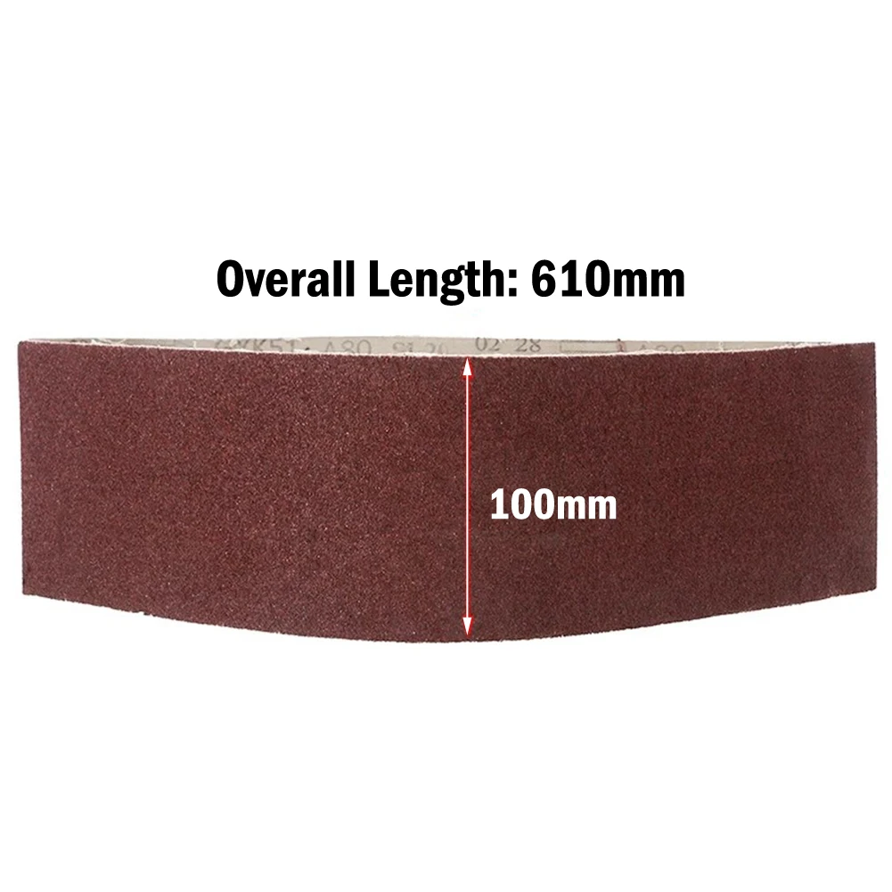1Pc 610 × Băng Chà Nhám 100Mm Độ Mịn 80-400Grit Giấy Nhám Nhám Ban Nhạc Cho Sander Điện Dụng Cụ Quay Gỗ Kim Loại Mềm xay Đánh Bóng