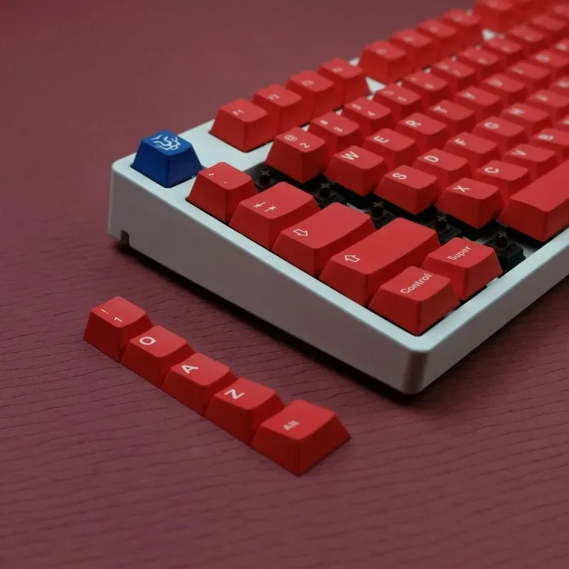 GMK Red Devils Keycaps Custom PBT Cherry Profile Keycap Cute Red Devils Anime Point Key Cap for Gaming Mechanical Keyboard Gifts