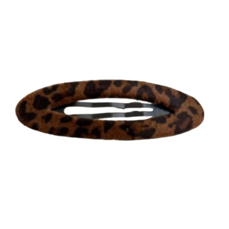 Elegant Hair Clip For Women Leopard Print Lightweight Cloth Metal Barrette Y166
