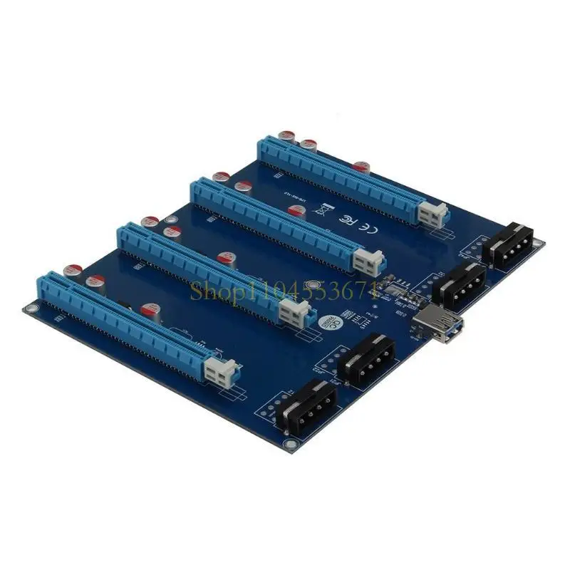 

Best Seller PCI-E Adapter Card PCI-E to PCI-E X16 Expansion Converter Card with USB3.0 Power Cable for Mining Miner BTC Eth