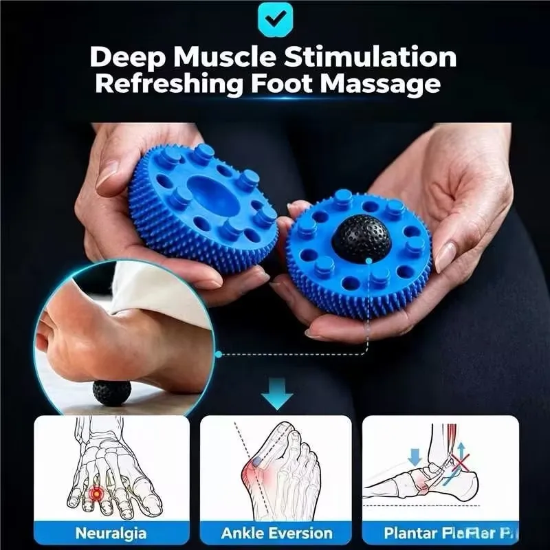 Silicone Fascia Massage Ball, Plantar Foot Roller, Neck Shoulder Pain Relief Tool