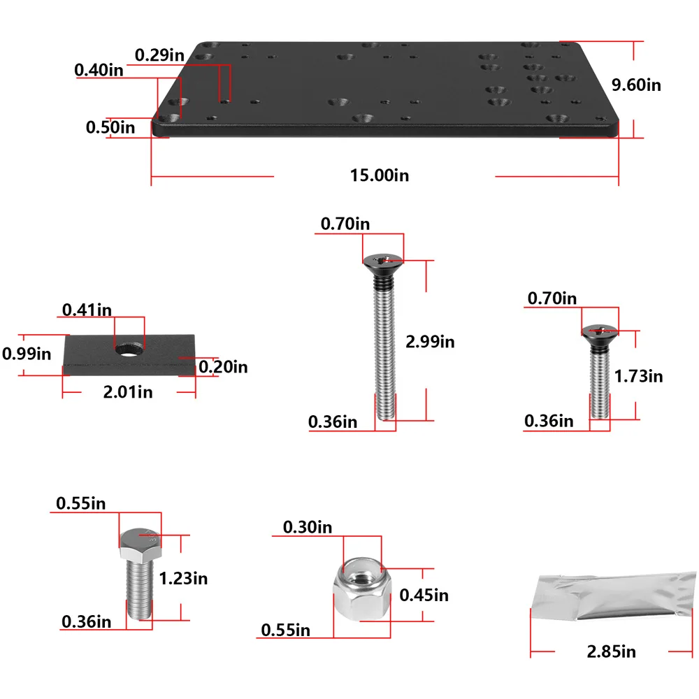 1854058MKA-58Boat Deck Reinforcement Kit for Minn Kota Quest Series Trolling Motors Riptide Instinct Ulterra Riptide Terrova and