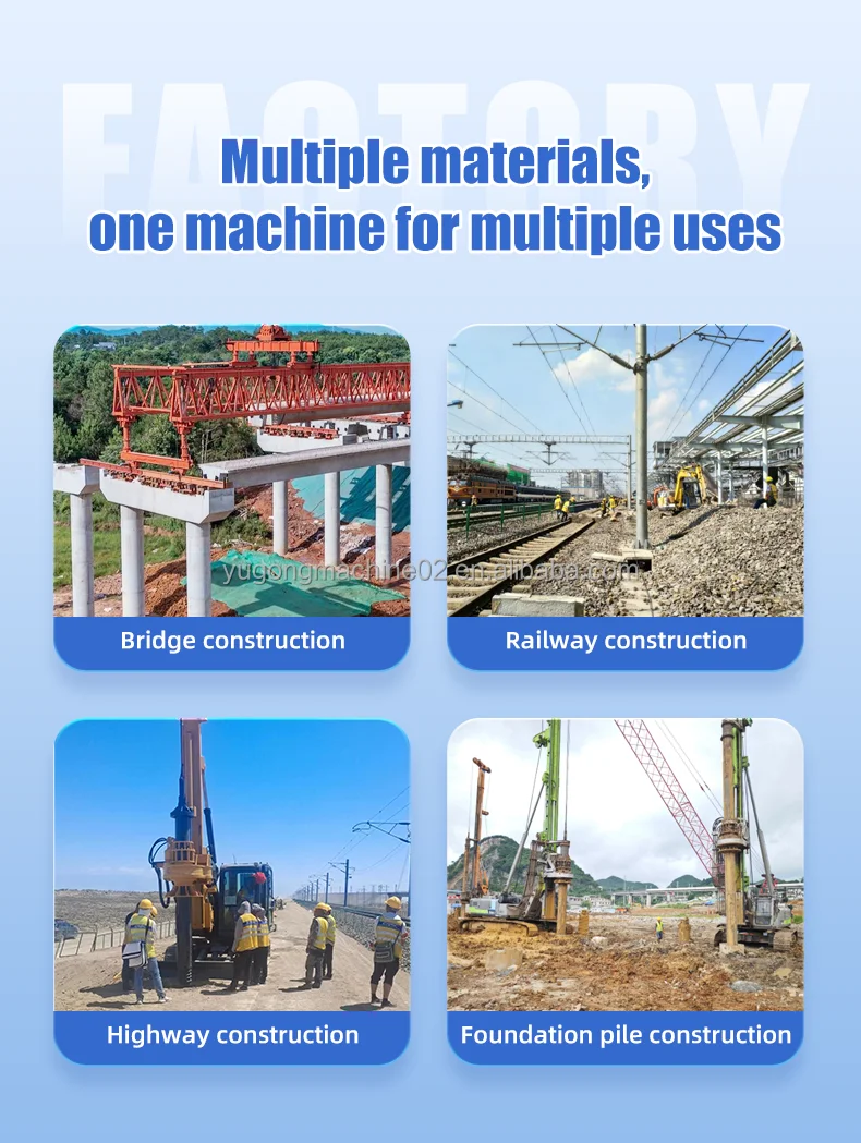 Rotary Piling Machine With Built-In Compressor & Pump