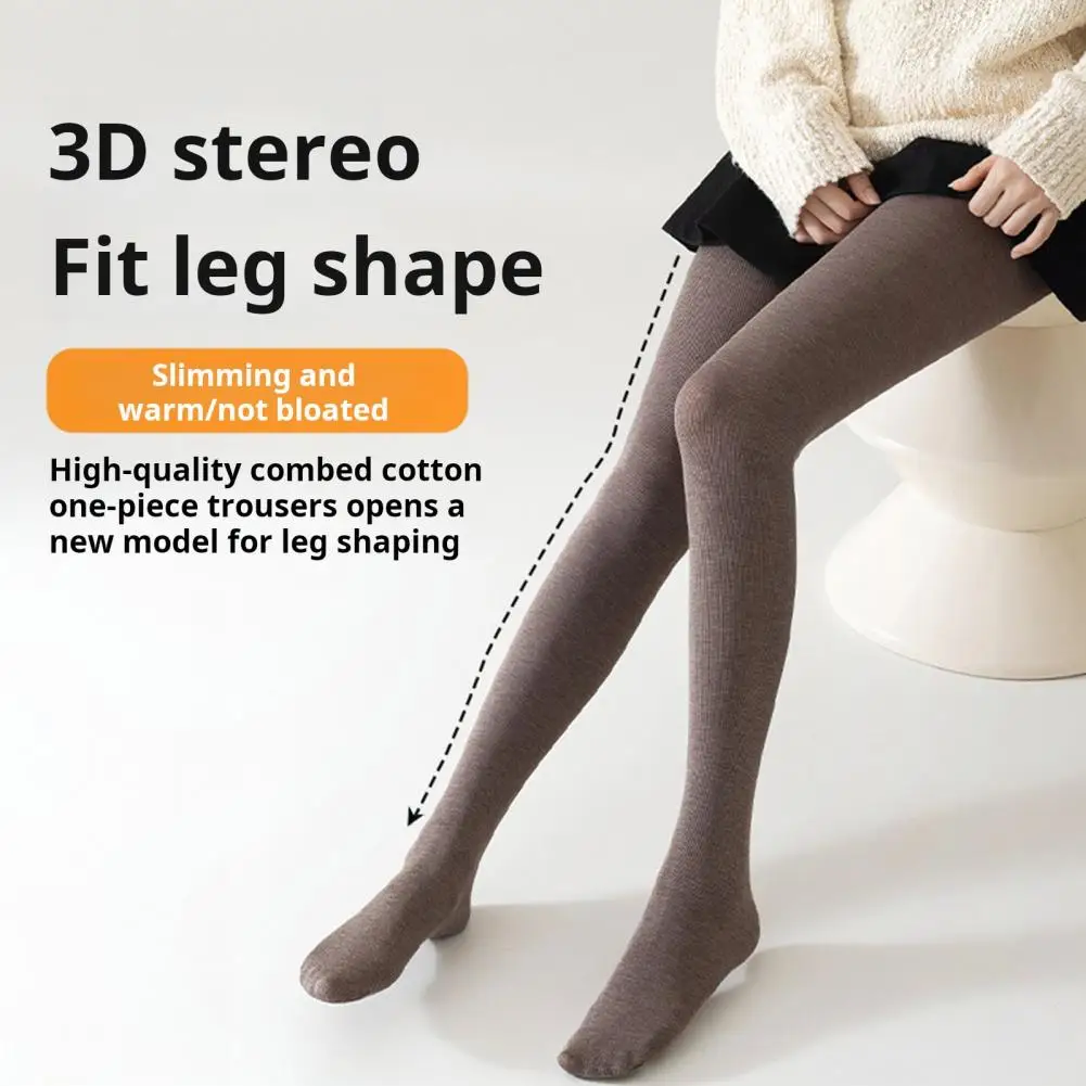 TUNIControl-Leggings taille haute doublés en peluche pour femmes, collants monochromes, lève-fesses, document, hiver