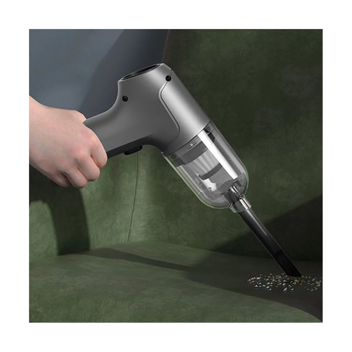 Portable Car Vacuum Cleaner 11000Pa Strong Suction Vacuum Cleaner Dual Use Handheld Cleaning for Car Home Desktop-A