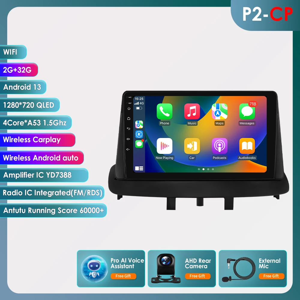 Android Autoradio Voor Renault Megane 3 2008 - 2014 Multimedia Videospeler Gps Draadloze Carplay Auto Audio Stereo 9 Touchscreen