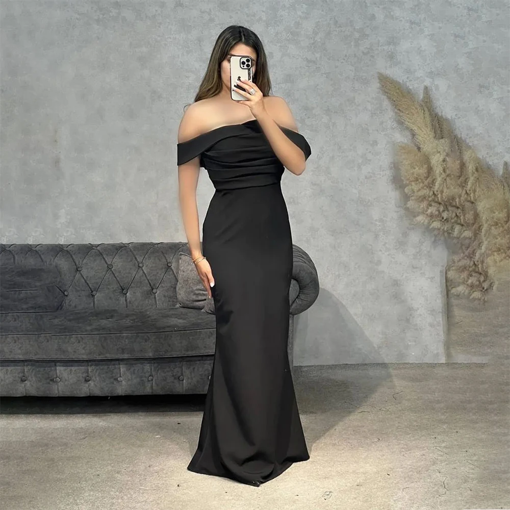 

Verngo Colorful Dresses For Formal Occasion Off The Shoulder Prom Gown Tiered Mermaid Simple Saudi Arabic Evening Dresses