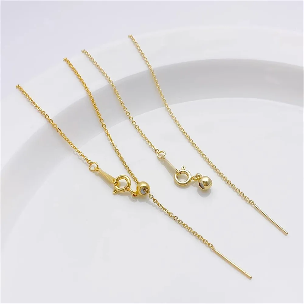 สายโซ่โอสายโซ่สีทอง14K ปรับได้พร้อมโซ่ร้อยลูกปัด L050เครื่องประดับ DIY