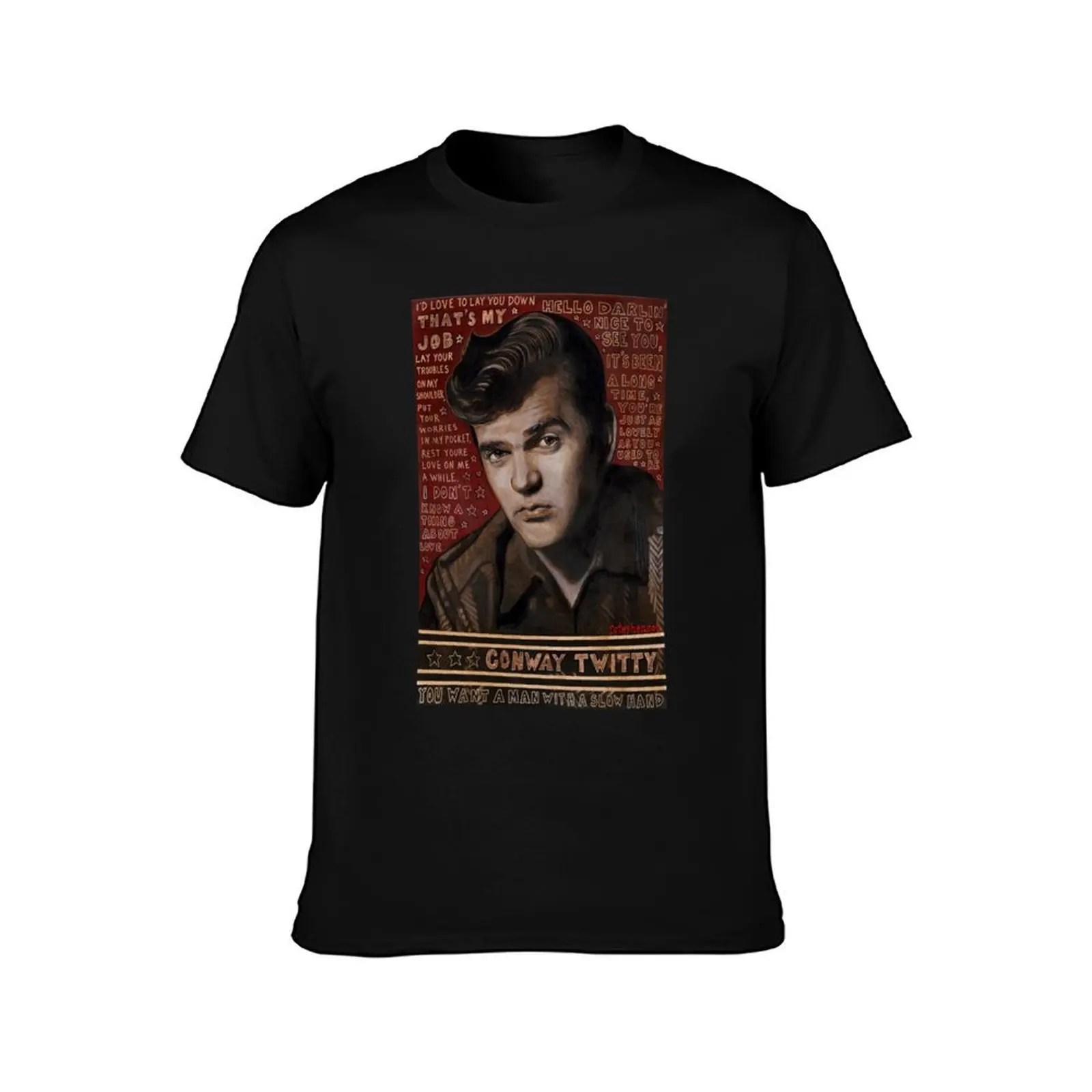 Conway Twitty Tシャツ シャツ グラフィック Tシャツ ヴィンテージ Tシャツ フルーツ オブ ザ ルーム メンズ Tシャツ