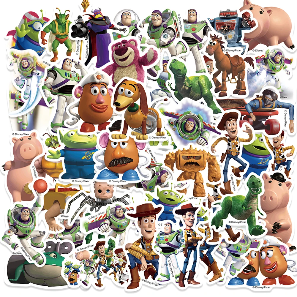 10/30/50pcs Disney Cute Anime Toy Story Cartoon Stickers Decals Kids Toy Laptop Phone Scrapbook Luggage Car Decoration Sticker