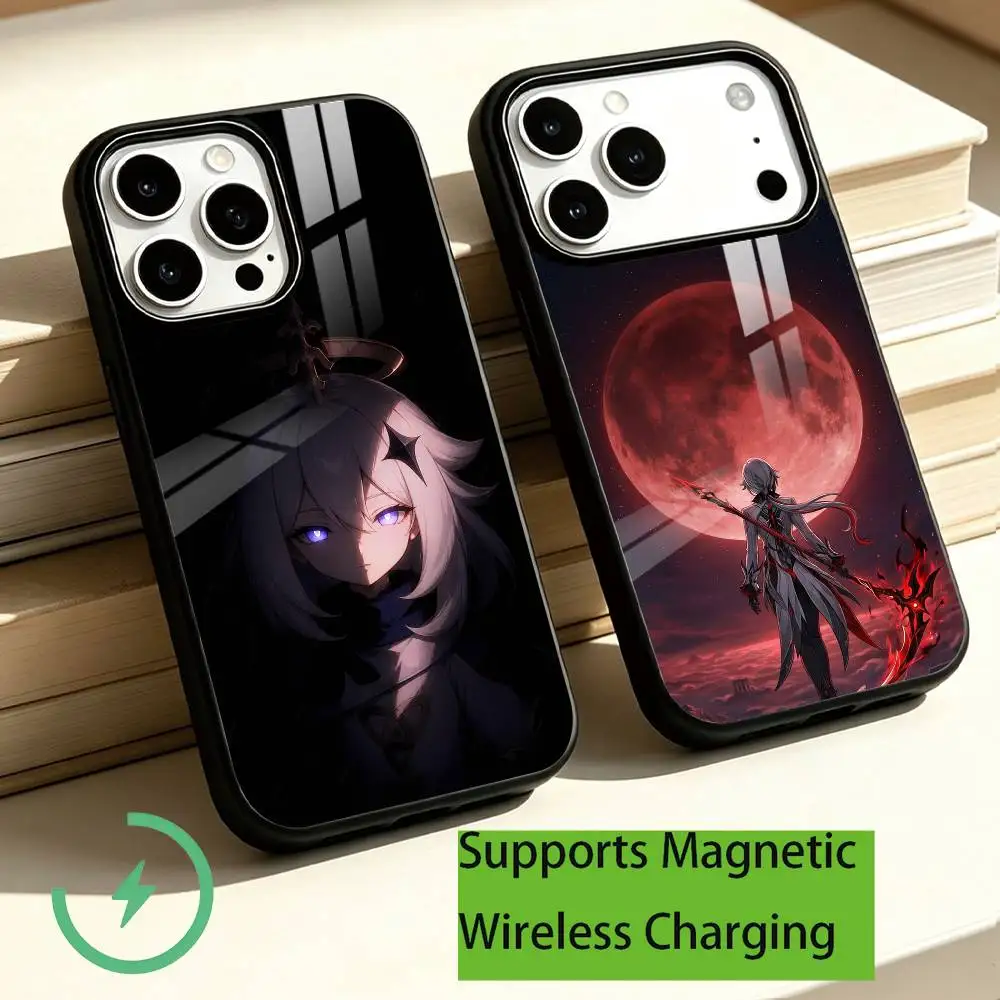 Game Genshin Impact Phone Case For iPhone18,17,16,15,14,13,12,11 Plus,Pro Compatible with magnetic wireless charging Gift