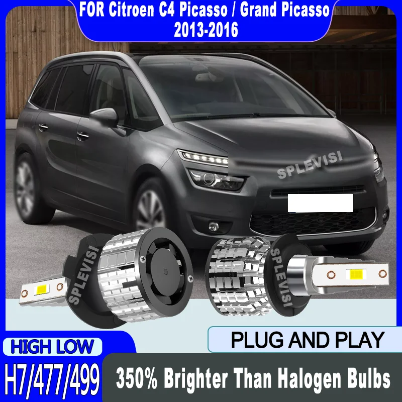 

rapid and efficient heat dissipation Shock-proof H7 LED HIGH/LOW BEAM For Citroen C4 Picasso / Grand Picasso 2013 2014 2015 2016