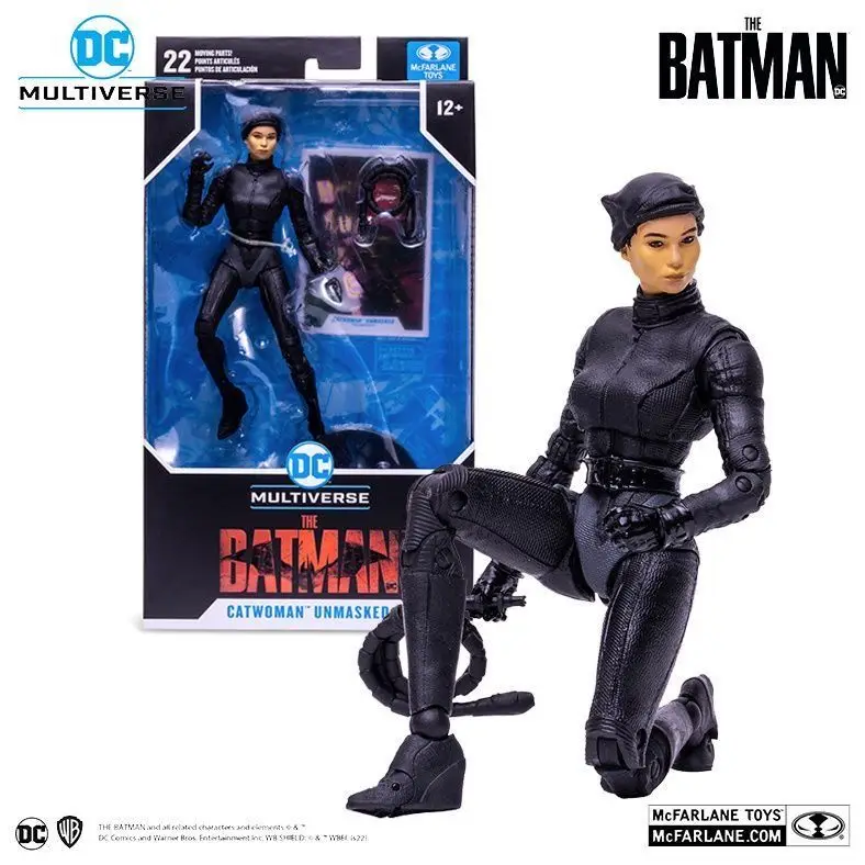 Original Mcfarlane Toys The Penguin Batman Unmasked Variant Catwoman Unmasked The Riddler Action Figure Doll Kids Christmas Gift