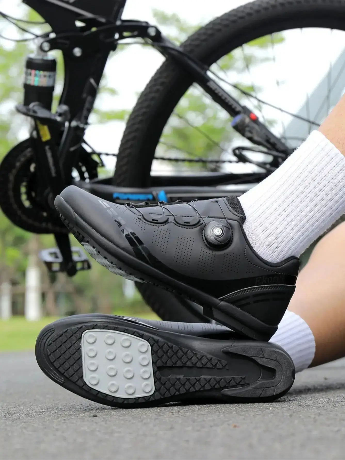 AliExpress pscownlg Men's Women's Mountain Flat Bicycle Sneakers Road Cycling Shoes Flat Rubber Bottom Cyclocross Cycling Shoes Cycling Shoes
