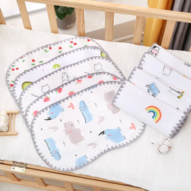 

1PCS Cotton Muslin Baby Pillows for Newborn Gauze Towel Burp Cloths Baby Stuff Infant Flat Pillow Bedding Babies Accessories