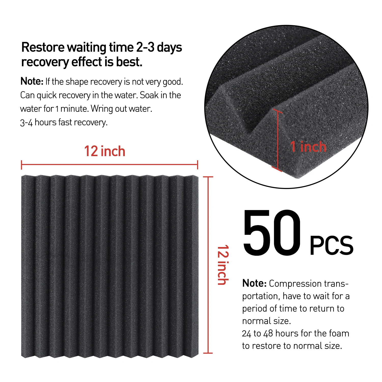 80 Pack Acoustic Foam Panels 1