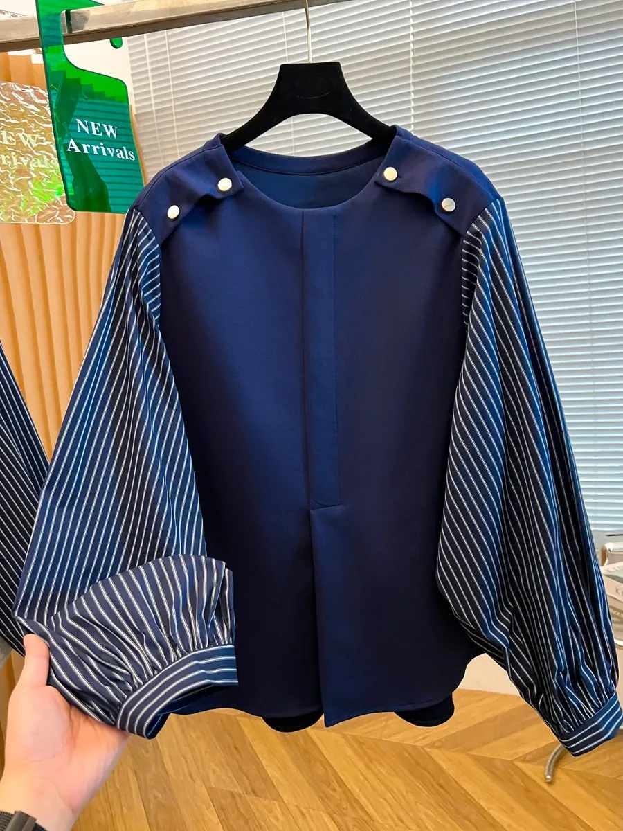 

Повседневный женский свитшот с капюшоном в полоску и пэчворк-дизайном, свободного кроя, универсальный, модный, с длинными рукавами, круглым вырезом, из смесового хлопка